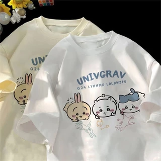 （พร้อมส่งจากกทม มาถึงใน 2วัน）เสื้อยืดแขนสั้นพิมพ์ลายใหม่ผ้าฝ้ายบริสุทธิ์หลวมและสะดวกสบายสำหรับผู้ชายและผู้หญิง