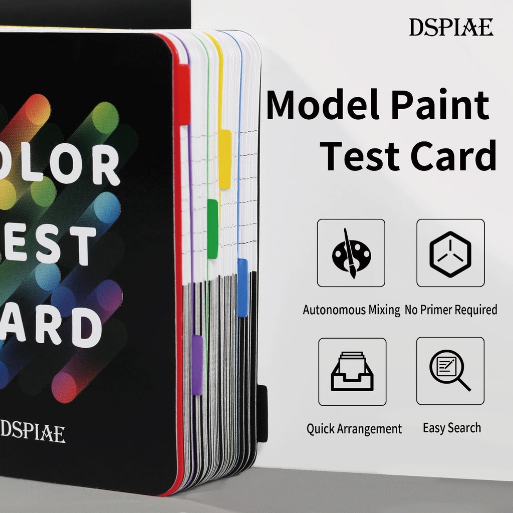 ดีสเปีย ซีซี-01สีบัตรทดสอบรุ่นสเปรย์สีทดสอบบันทึกบัตรการจัดเก็บสําหรับกันดั้มกันพลาทหารประกอบอาคารรุ่นเครื่องมือ