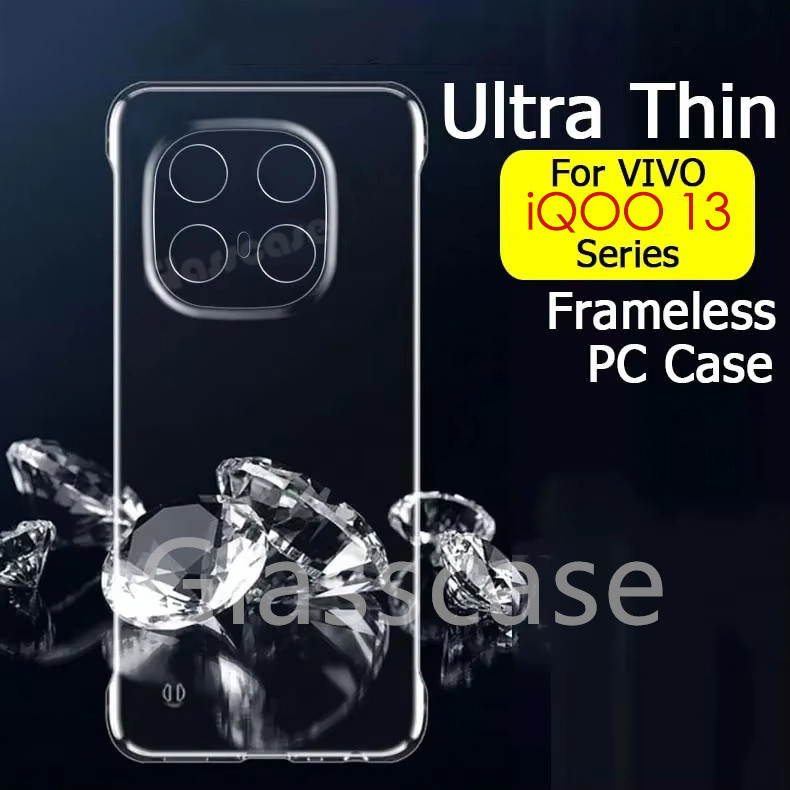ปลอกสําหรับ Vivo iQOO 13 1 3 iQOO13 13iQOO V2408A 5G 2024 Thin Frameless Skin Tactile Shell Hard PC 