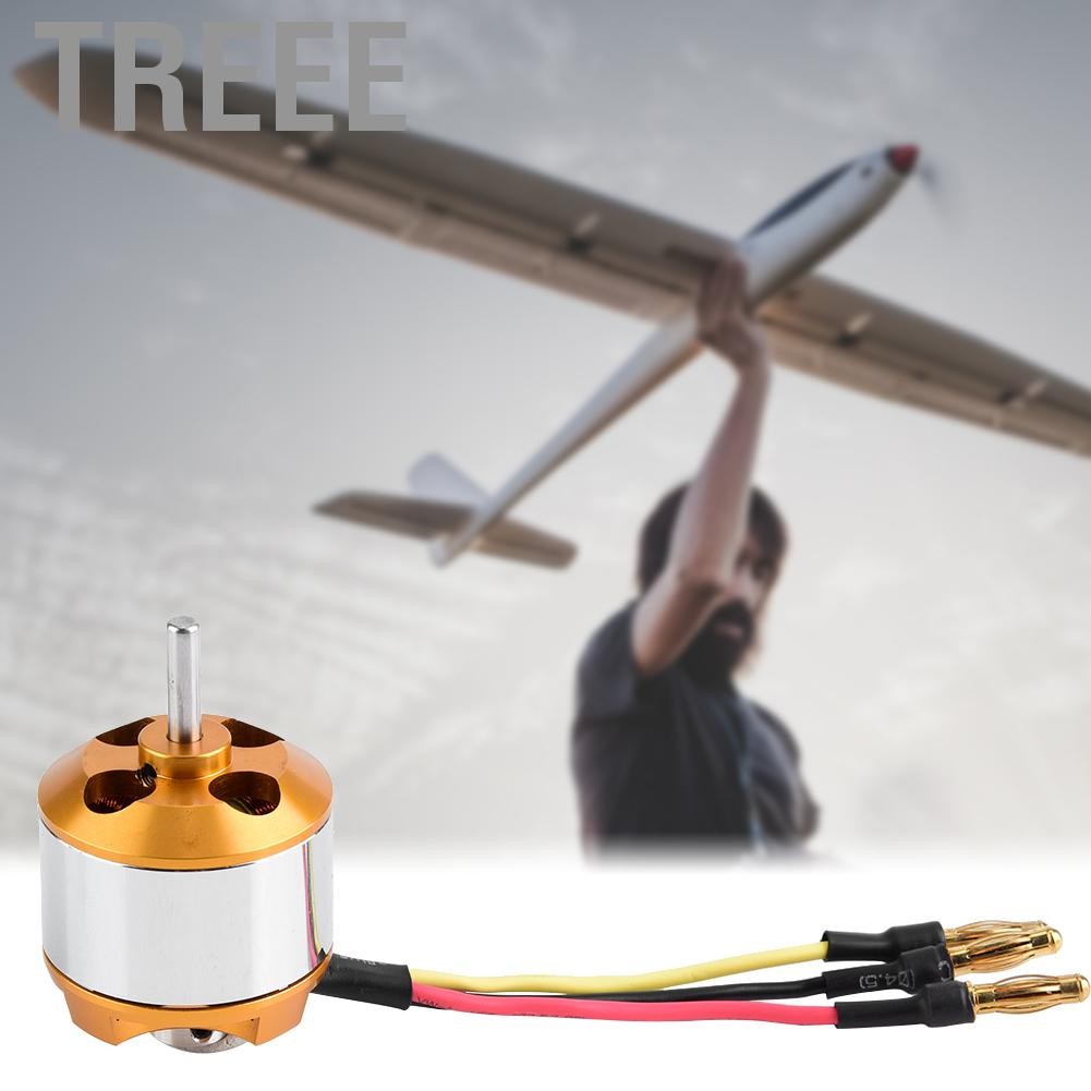 Treee มอเตอร์แบบไม่มีแปรง 2814 1000/1400KV 2 กก.แรงขับ 3-4S สำหรับเครื่องบิน RC ปีกคงที่