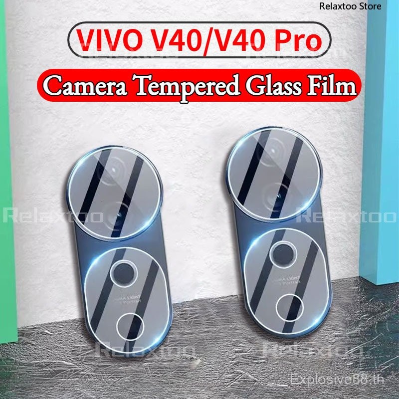 ฟิล์มกระจกป้องกันกล้อง HD VivoV40สำหรับ VIVO V40 Pro V40Pro V 40E V40e 5G 2024เลนส์กล้องโค้งเต็มรูปแบบกระจกเทมเปอร์ปกป้องหน้าจอเลนส์ด้านหลังฟิล์มโทรศัพท์