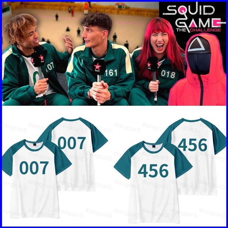Yc3 Squid Game Season 2 เบอร์ 230 007 456 222 เสื้อยืดฤดูร้อน Anime Short Sleeve Top