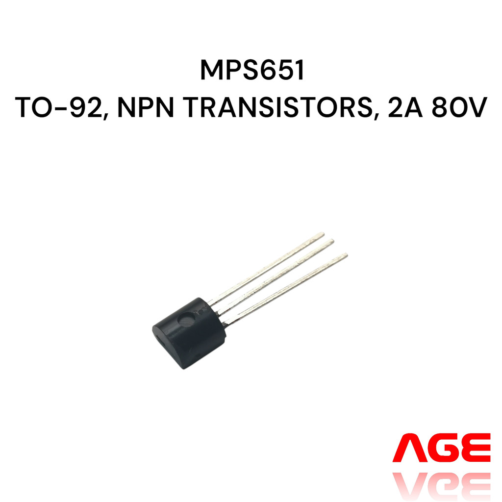 MPS651 TO-92, NPN TRANSISTOR, 2A 80V