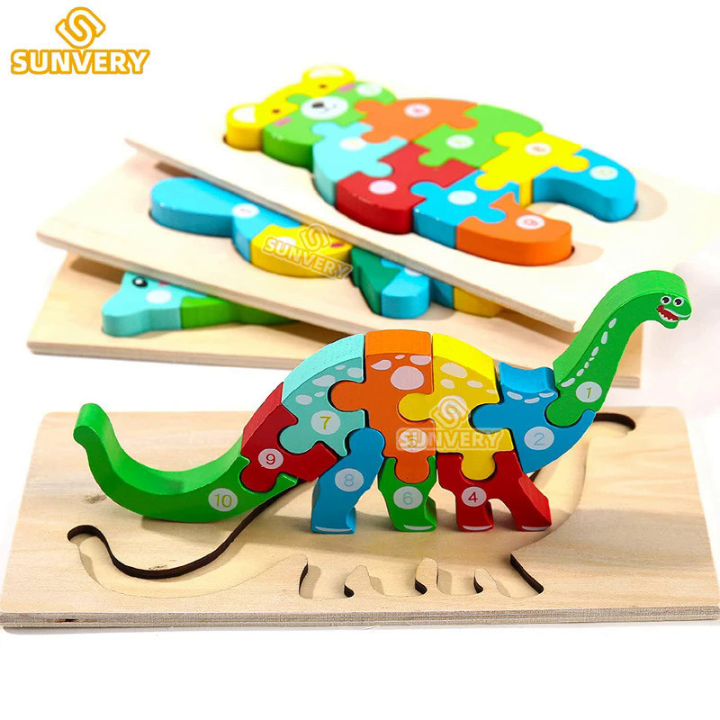 Montessori Wooden Toddler Puzzles for Kids Montessori Toys for Toddlers 2 3 4 5 Years Old Top 3D Puz