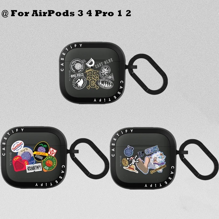 Casetify ONE PIECE สําหรับ AirPods 3 4 Pro 1 2 AirPods4 หูฟังบลูทูธ Bounce Full Body กันกระแทกป้องกันหูฟังฝาครอบ
