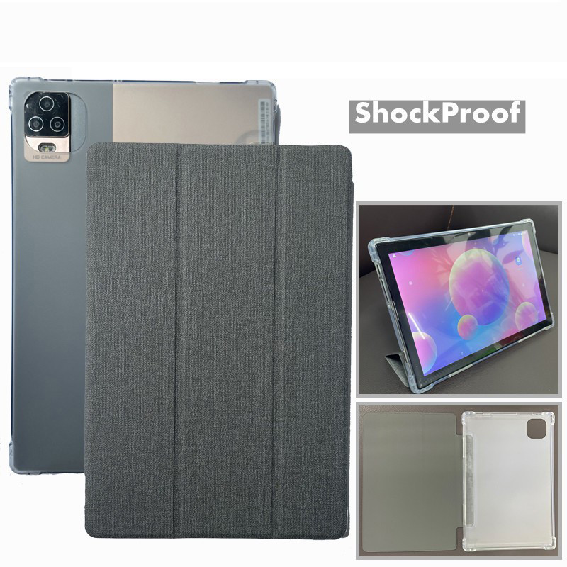 Tri-fold หนังแท็บเล็ตสําหรับ TCL Tab 10S 10L 10 HD 4G 10L Gen2 10.1 นิ้วโปร่งใส TPU แท็บเล็ตนุ่มกันกระแทก