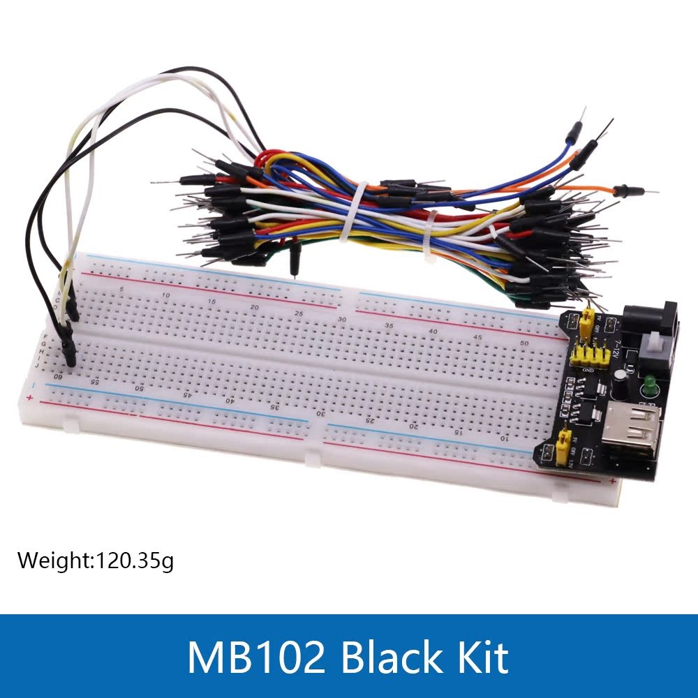 3.3 V/5 V MB102 Breadboard โมดูล + MB-102 830 จุด Solderless Prototype Bread board kit +65 ยืดหยุ่นจัมเปอร์สายใหม่