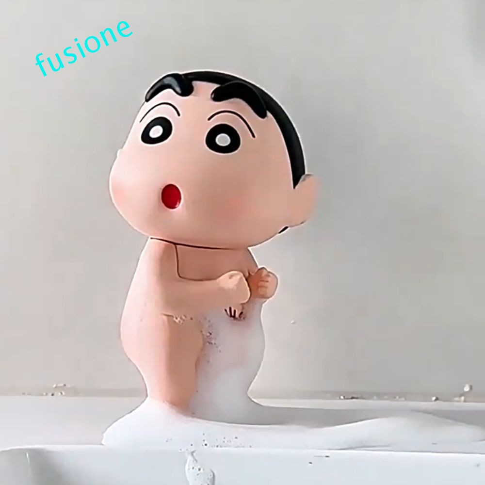 Fusionedge Nohara Shinnosuke รูป, PVC ตุ๊กตาช้าง Crayon Shin-Chan ตัวเลข, ตกแต่งบ้านจมูกยาวของเล่น 12 ซม.อาบน้ํามาพร้อมกับของเล่นของขวัญ