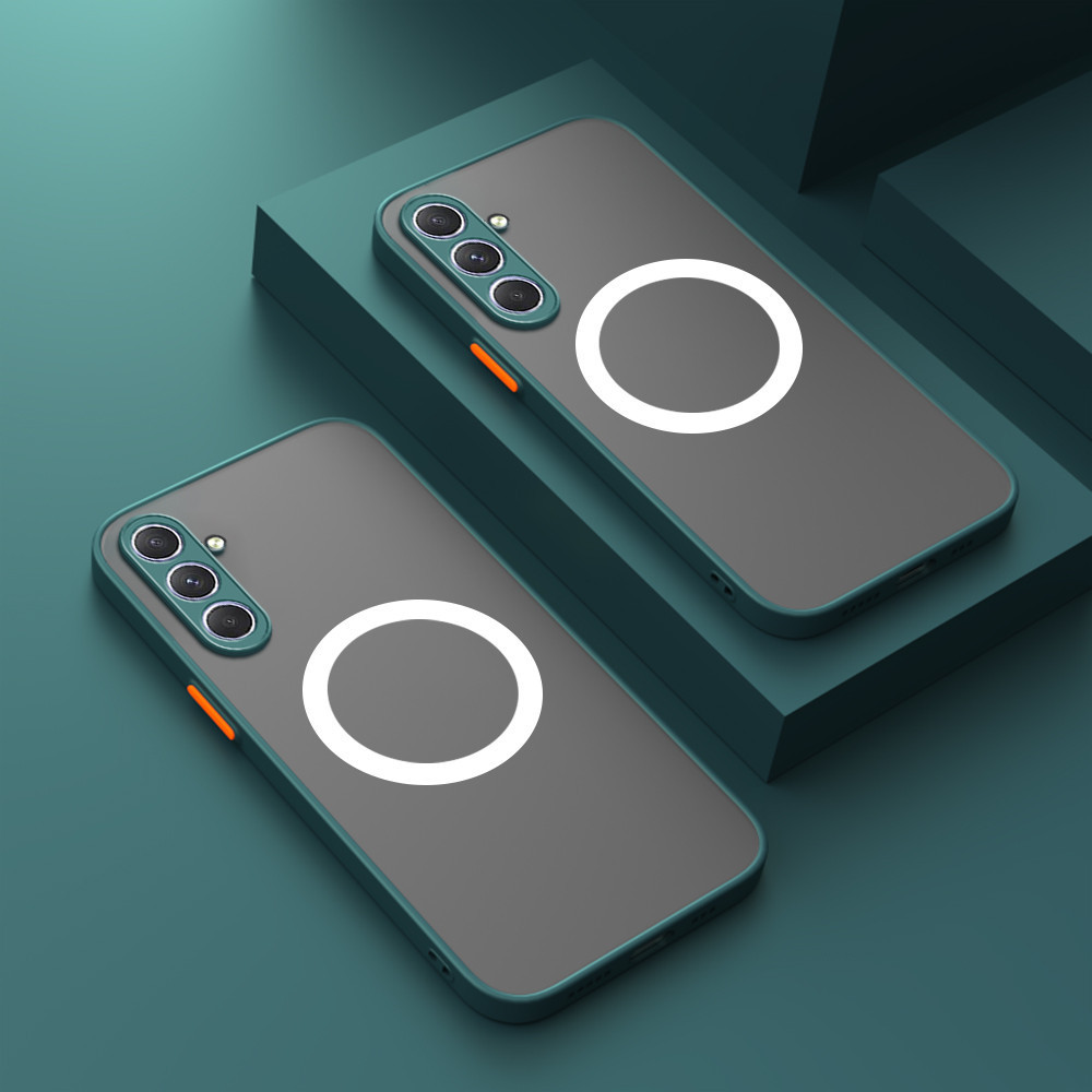 SAMSUNG สําหรับsamsung Galaxy S25FE S24FE S25 S24 S23 FE S23FE S24FE S23 S24 Plus Ultraกันกระแทกเกราะแม่เหล็กMatteกรณี