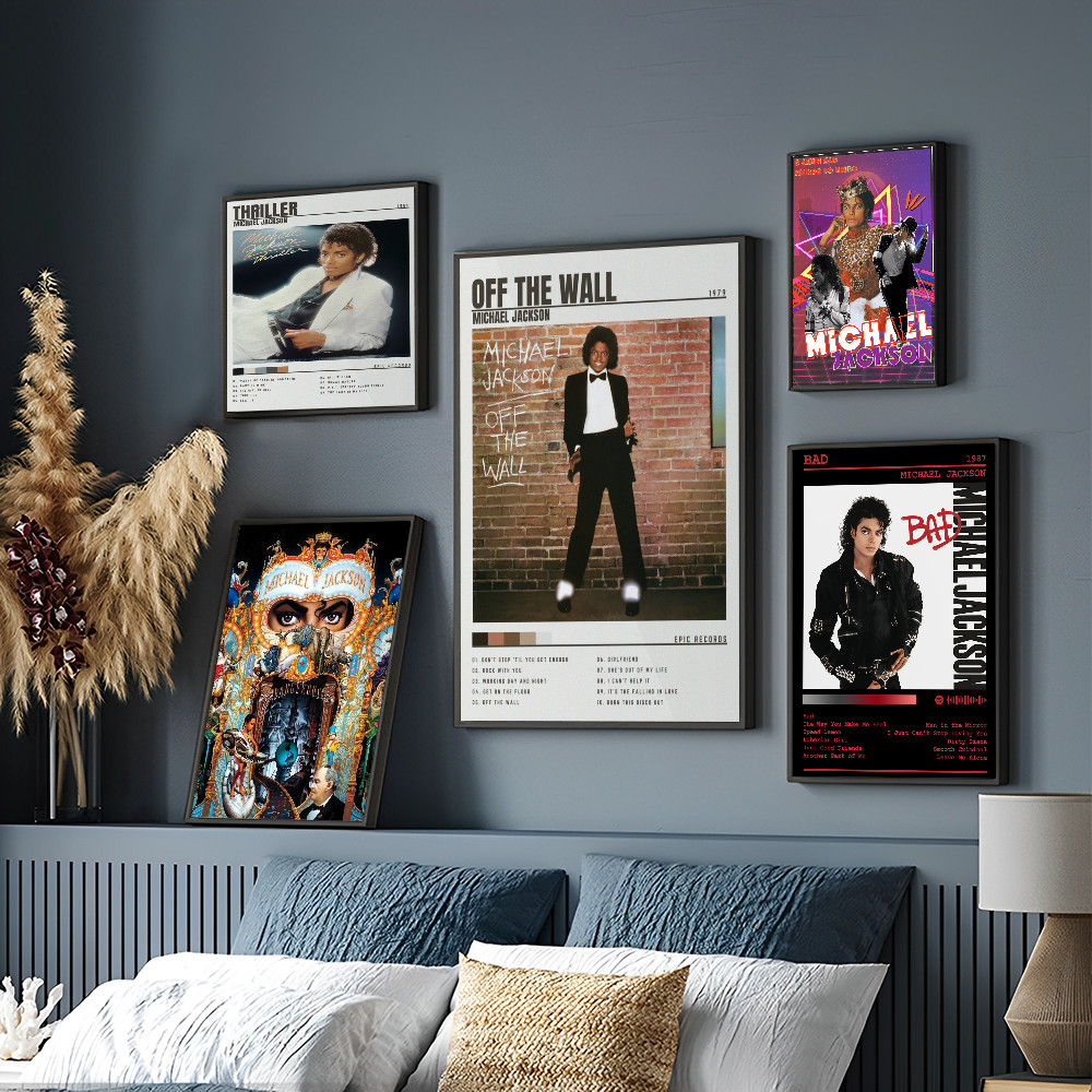 Michael Jackson Movie Sticky Posters Vintage Room Home Bar Cafe Decor Room Wall Decor