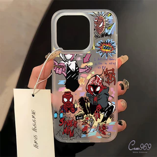 เคสไอโฟน สำหรับ IPhone 11 13 16 15 14 12 Pro Max 7Plus X XR XS 8Plus Max 7 8 Plus SE 2020 TPU เจ๋งอนิเมะ สไปเดอร์แมน เคส