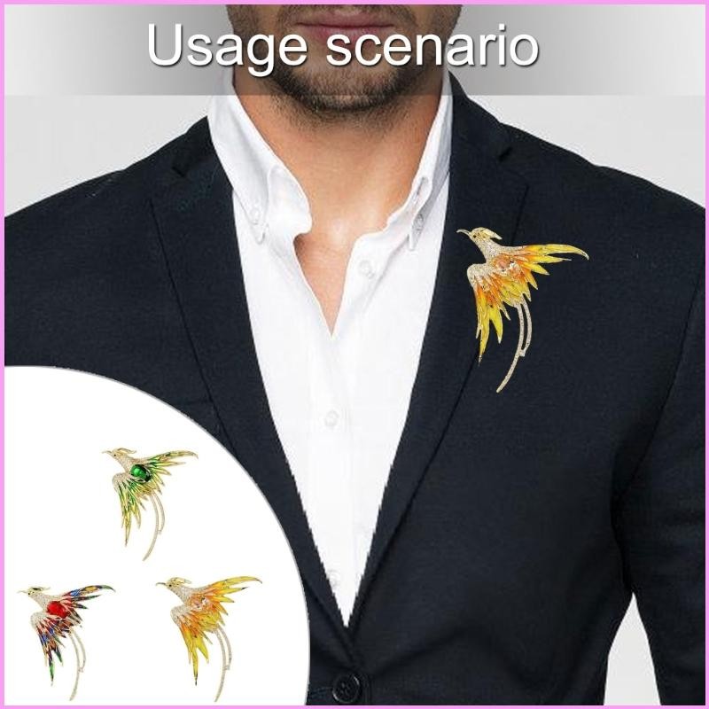 Inf ประณีตเคลือบ Phoenixes เข็มกลัดสไตล์ Multicolor Phoenixes เข็มกลัด Unisex เคลือบนก Lapel Pin สํา