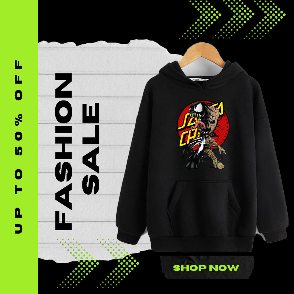 Santa Spider - Man Black Hoodie Lelaki Hoodie แจ็คเก็ต Unisex Baju