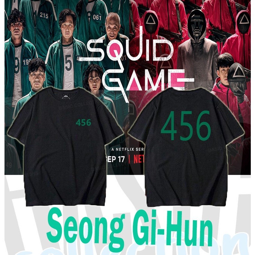 🙌เสื้อยืด Squid Game-Season 2 New เสื้อ รูปแบบใหม่  SQUID GAME PLAYER456 T-shirt