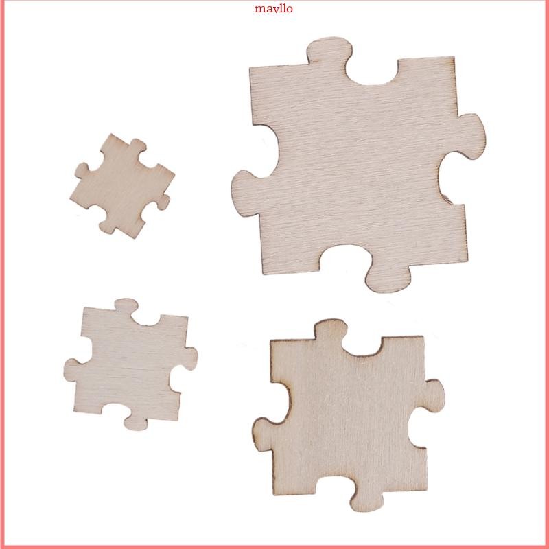 Mavlo 100 ชิ้นชุด Unfinished จิ๊กซอว์ Freeform ปริศนาเปล่าชิ้นสําหรับ DIY Art Card ทํา
