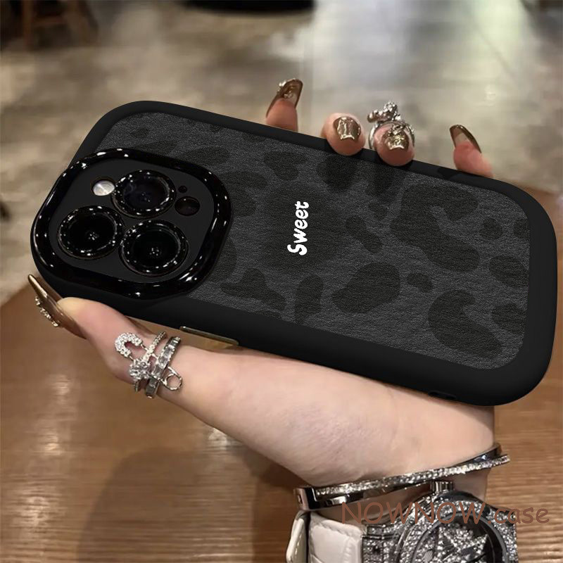 สําหรับ IPhone 16 15 14 13 12 11 Pro Max X XR XS Max 7 8 Plus เสือดาวพิมพ์ minimalist high-end สินค้ายอดนิยมเคสโทรศัพท์ปกอ่อน