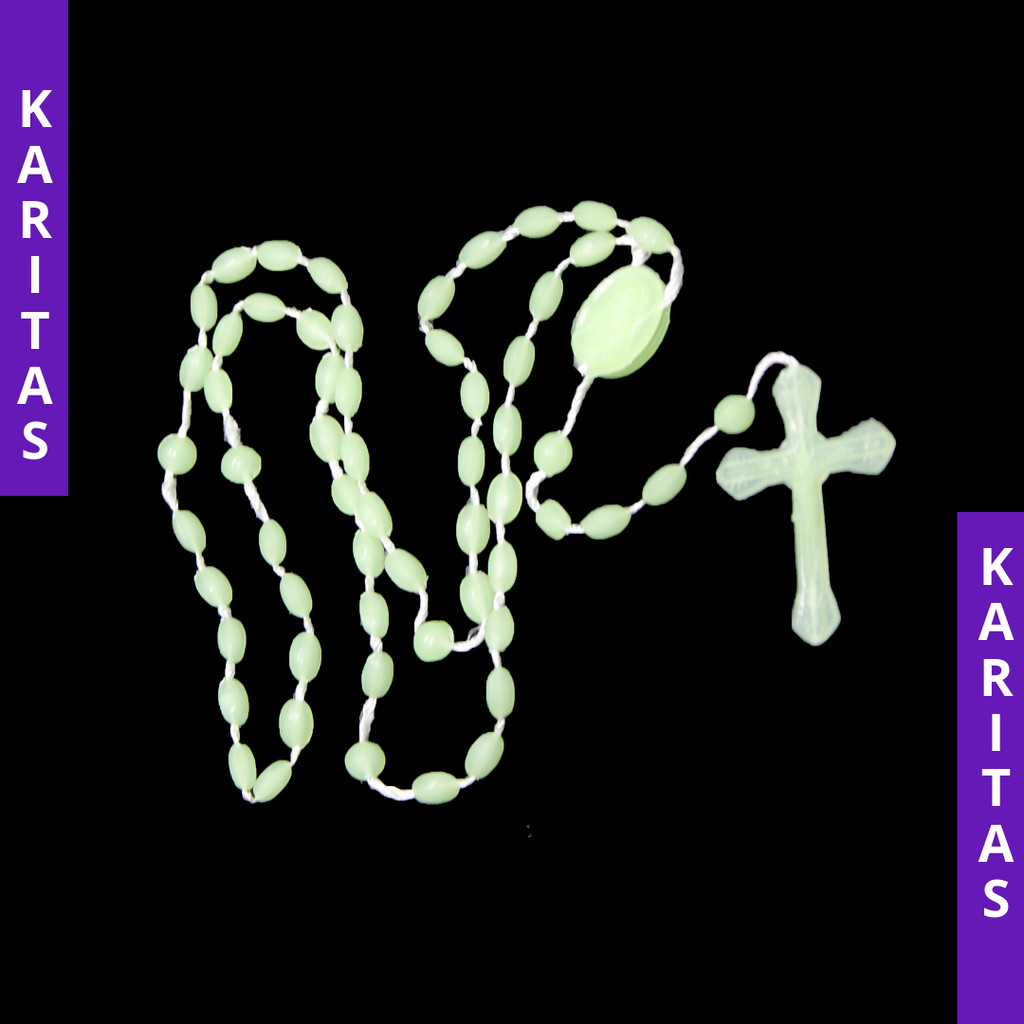 PHOSPHRUS ROSARY / GLOW IN THE DARK ROSARY / SHINY ROSARY IN THE DARK / ROSARY NECKLACE / CONTACT