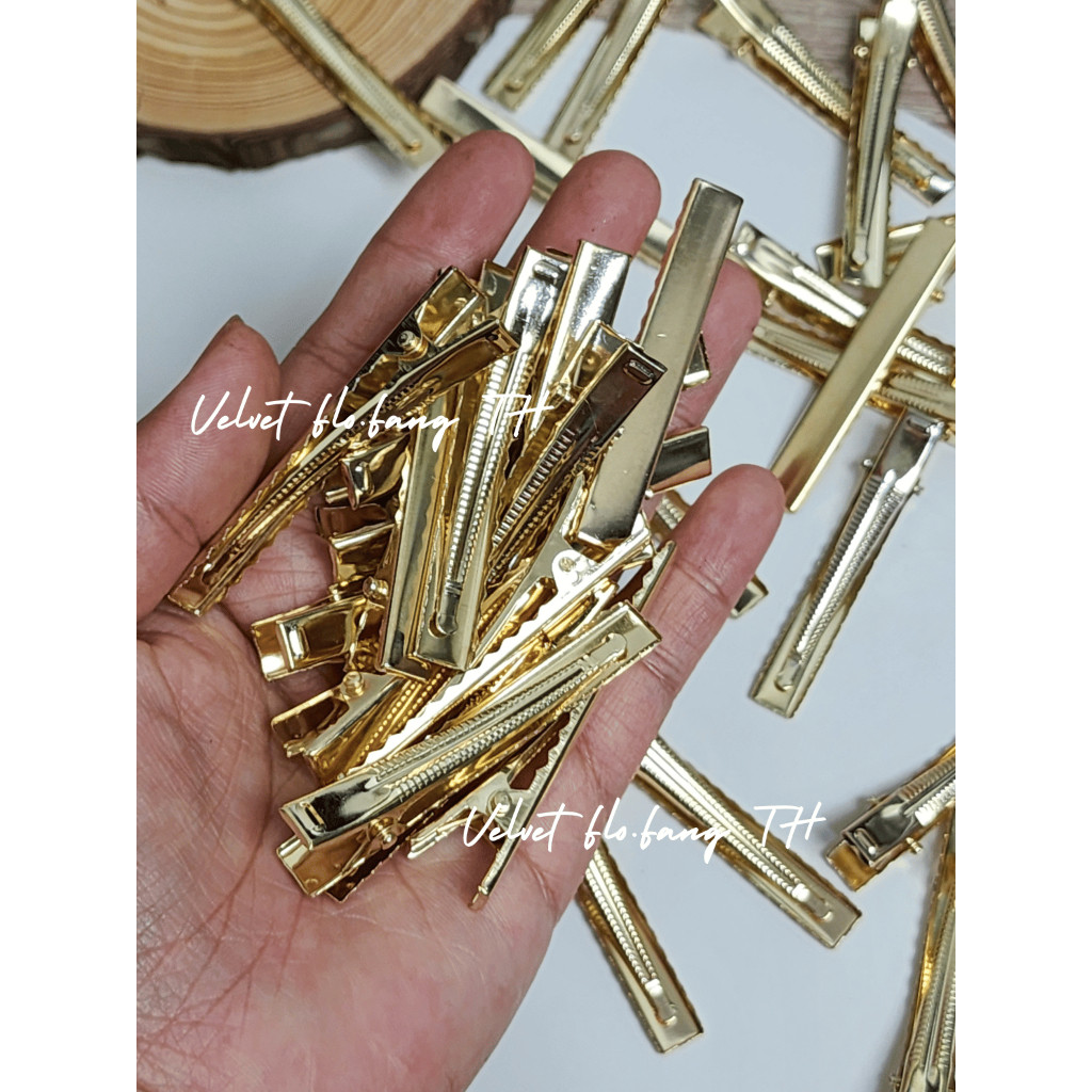 กิ๊บเปล่า กิ๊บติดผม สีทอง 50,100 ชิ้น สำหรับงานDIY  ขนาด 4.5 - 7.5 cm - รูปที่ 6