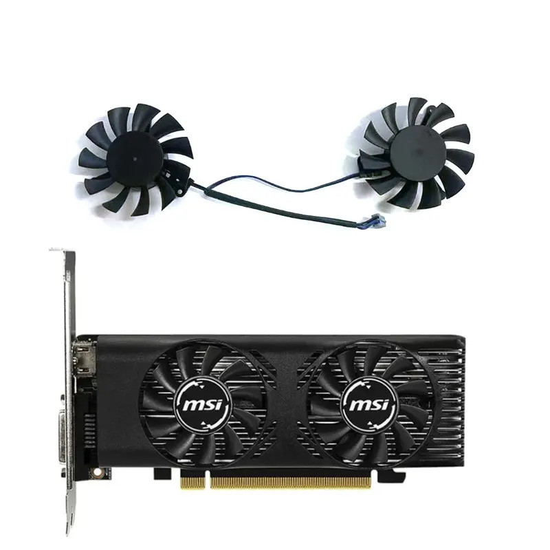MSI GeForce GTX 1650 LP OCV1 พัดลมทดแทนกราฟิก 50 มม. 2PIN HA5510H12F-Z DC 12V 0.3A GTX 1650 GPU พัดล
