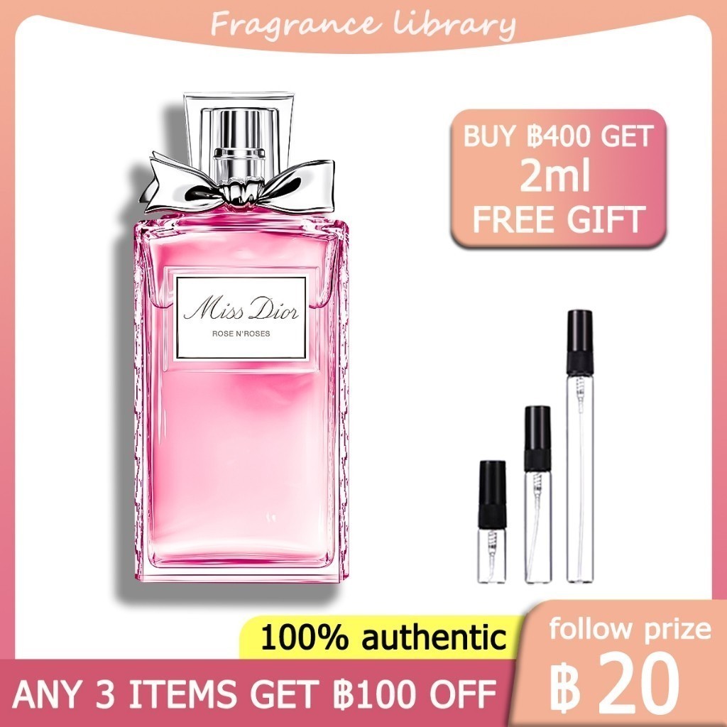 100%ของแท้💯Rose N'Roses EDT 2ml/5ml/10ml น้ําหอมผู้หญิง น้ำหอมขายดี