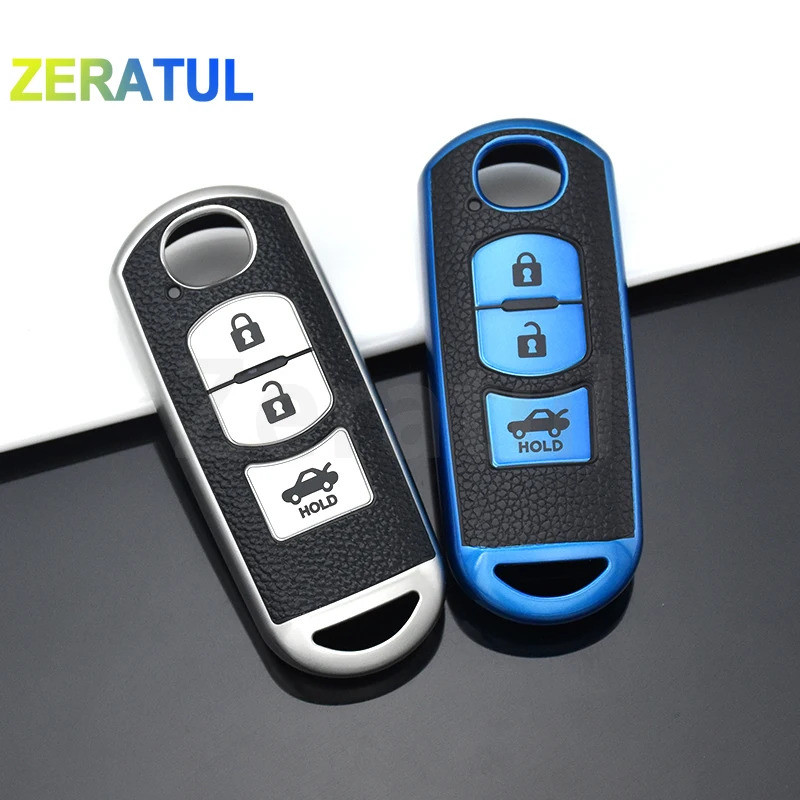 Soft TPU leather car key cover case for Mazda 2 CX-5 Atenza CX-7 CX-9 CX-3 mxmx5 auto car key case c