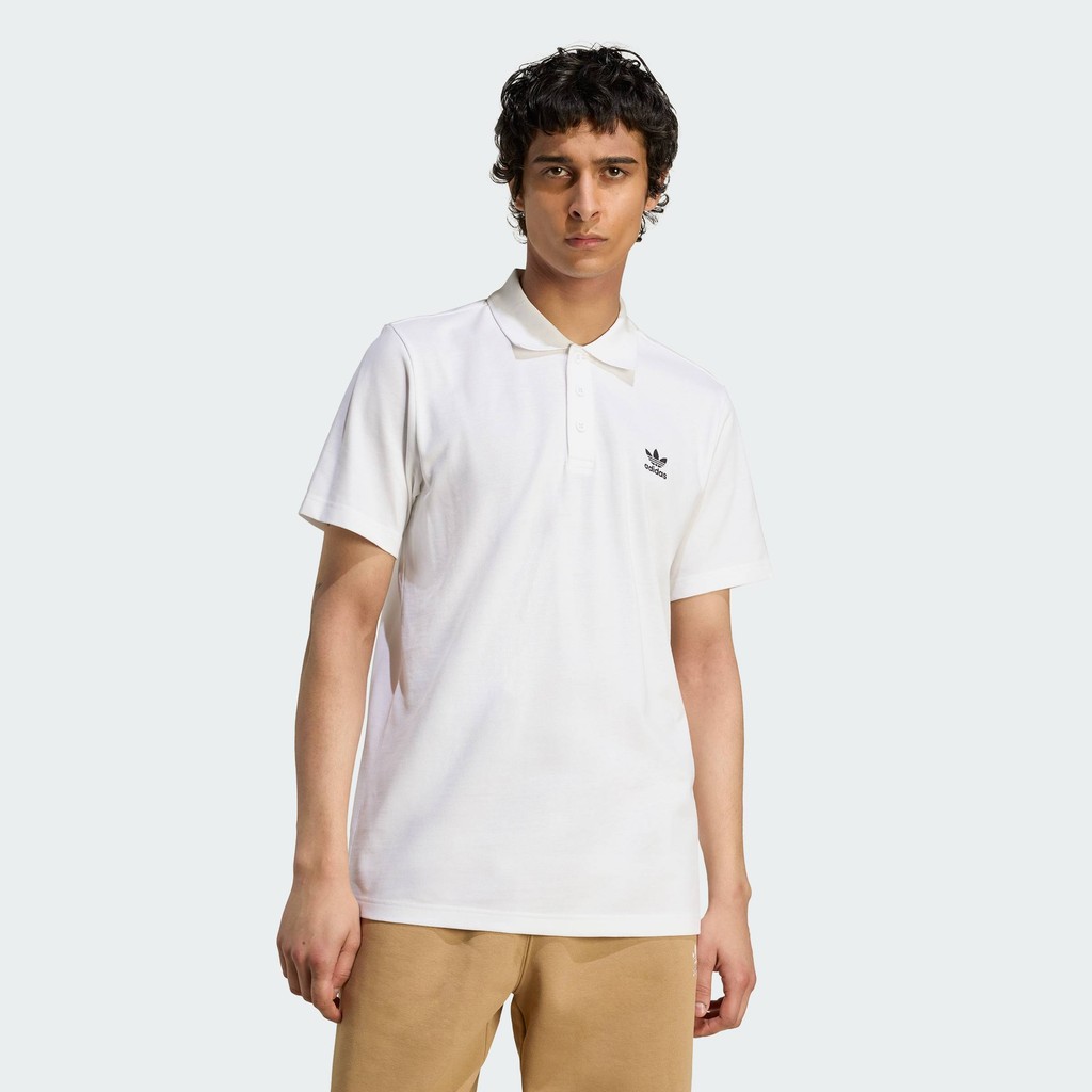 adidas Lifestyle Trefoil Essentials Polo Tee Men White JW6084