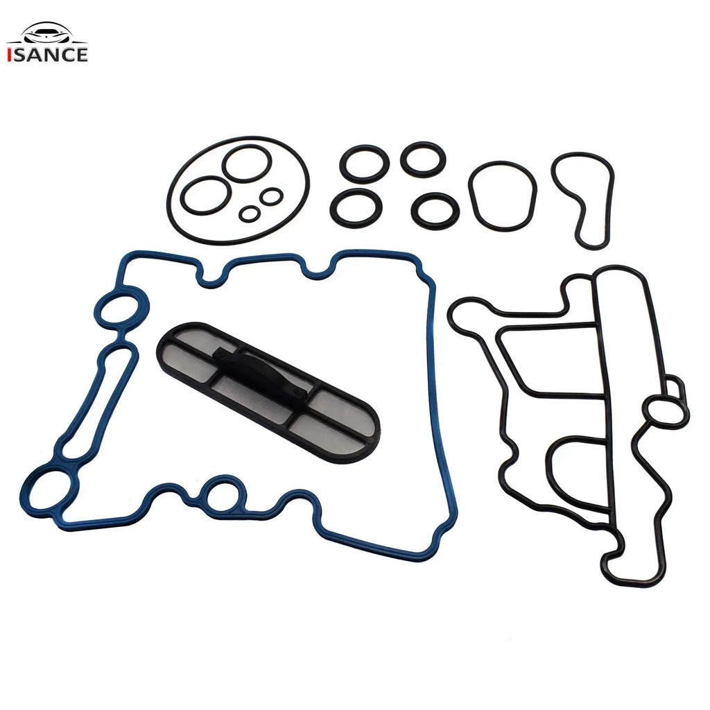 ใหม่รถเครื่องยนต์อัตโนมัติน้ํามัน Cooler ฝาครอบปะเก็นชุด Fit สําหรับ Ford 2003-2010 6.0L ดีเซล 3C3Z-