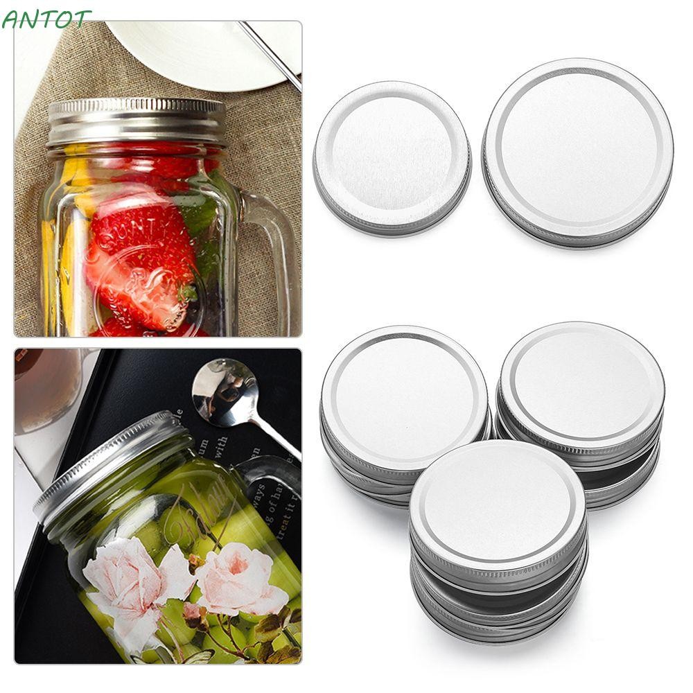 ANTOT แพ็ค 10 ใบ Mason Jar ฝาปิดขวดห้องครัวและห้องอาหารฝาขวดปากกว้าง