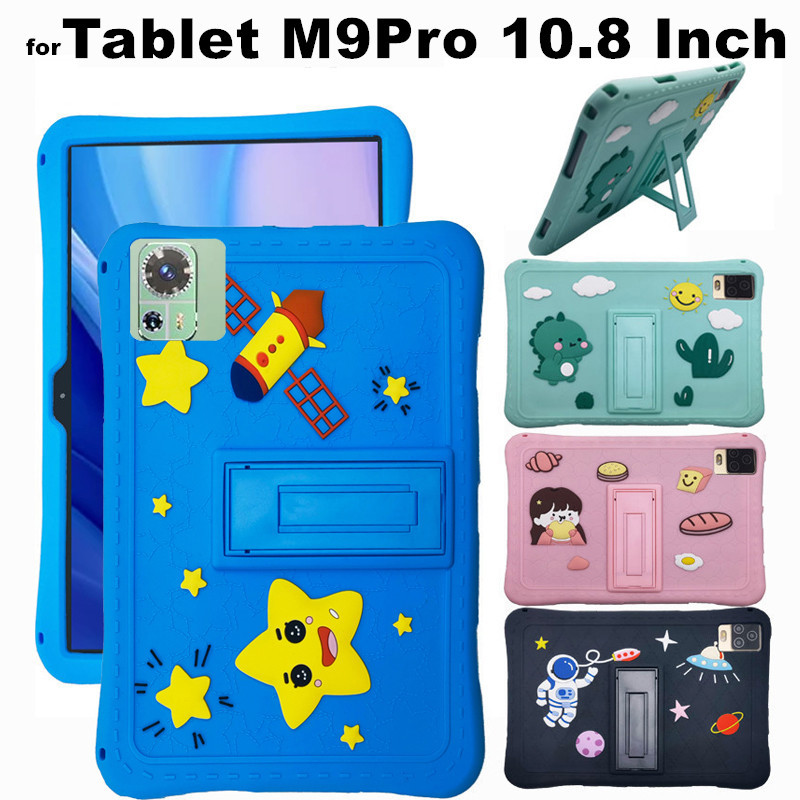 for Tablet Galaxy Tab M9pro M9 Pro 10.8 Inch Tablet PC Case Cartoon Shockproof Soft Silicone Protect