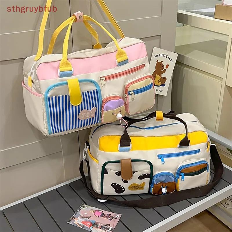 STHB Dopamine กระเป๋าเดินทางลําลองสําหรับผู้หญิง,น้ําหนักเบายิมโยคะว่ายน้ําฟิตเนส Duffel,ทริปสั้นธุรกิจพกพา,กระเป๋าถือขนาดใหญ่ TH