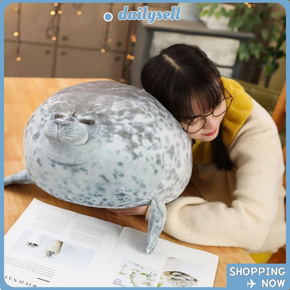 DAILY Blob Seal Pillow, Chubby Cute Seal Plush Toys, ผ้าฝ้าย PP แบบนุ่มอินเทรนด์ ของขวัญขนาดใหญ่สําหรับเด็กผู้ชายผู้หญิงผู้ใหญ่