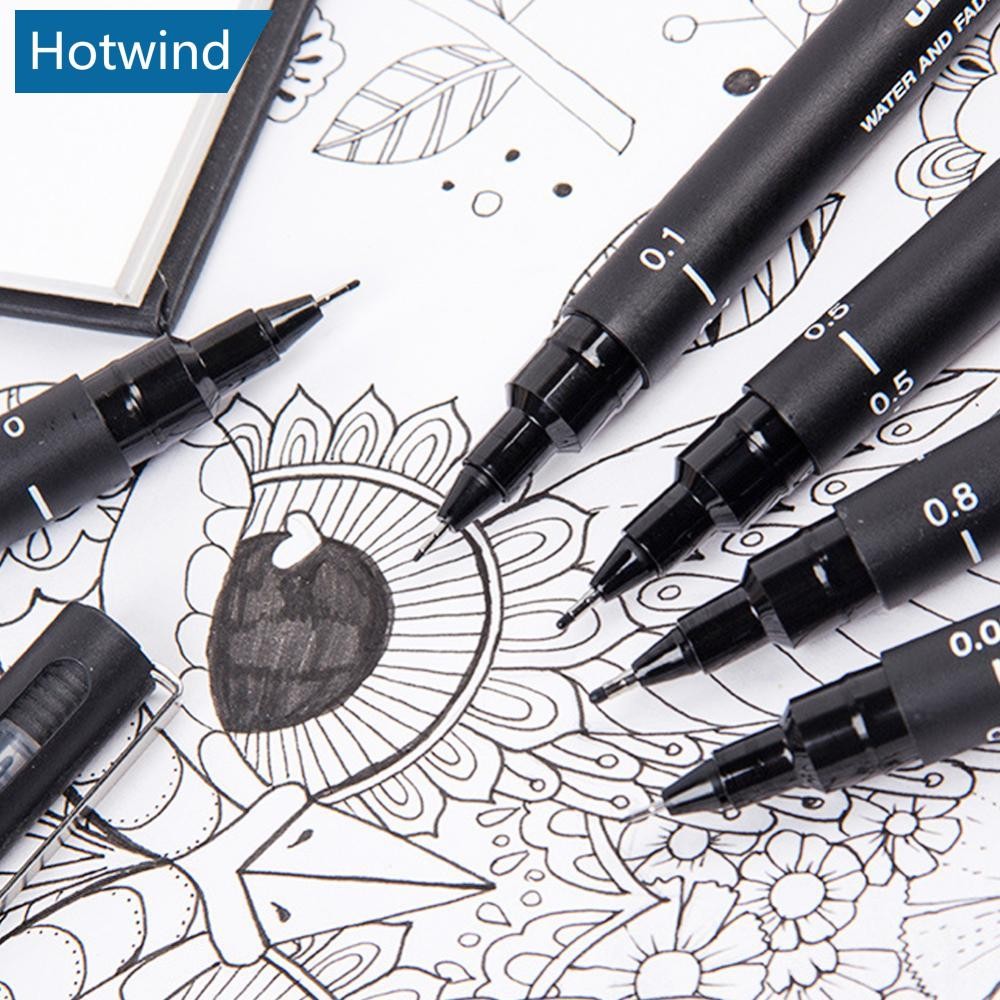 HW 1 ชิ้น Uni Pin วาดปากกา Fine Line 005 01 02 03 05 08 ปากกาเข็ม U6W5