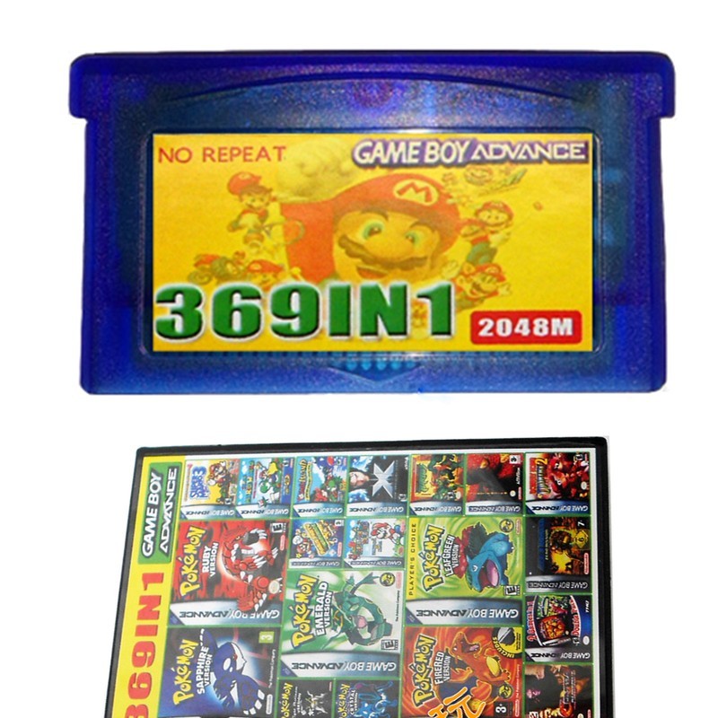 369 in 1 ตลับหมึกเกม Multicart สําหรับ GBA NDS GBA SP GBM NDSL
