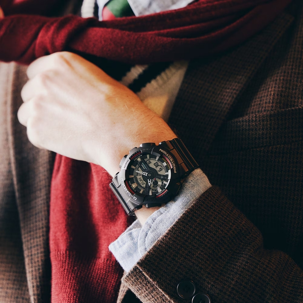 CASIO นาฬิกาข้อมือผู้ชาย G-SHOCK รุ่น GA-110RL-1ADR สายเรซิ่น สีดำ