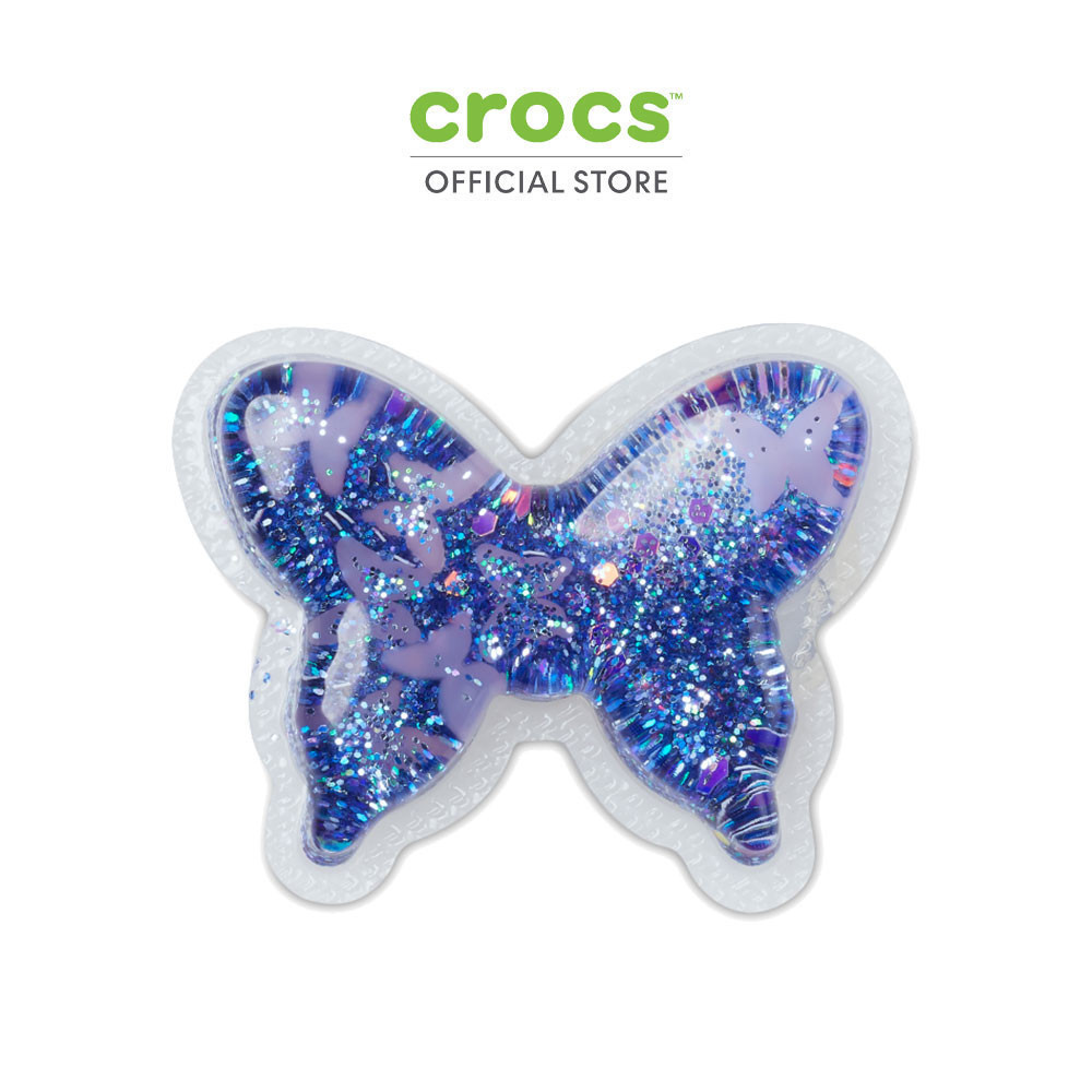 CROCS ตัวติดรองเท้า JIBBITZ PURPLE SQUISH BUTTERFLY