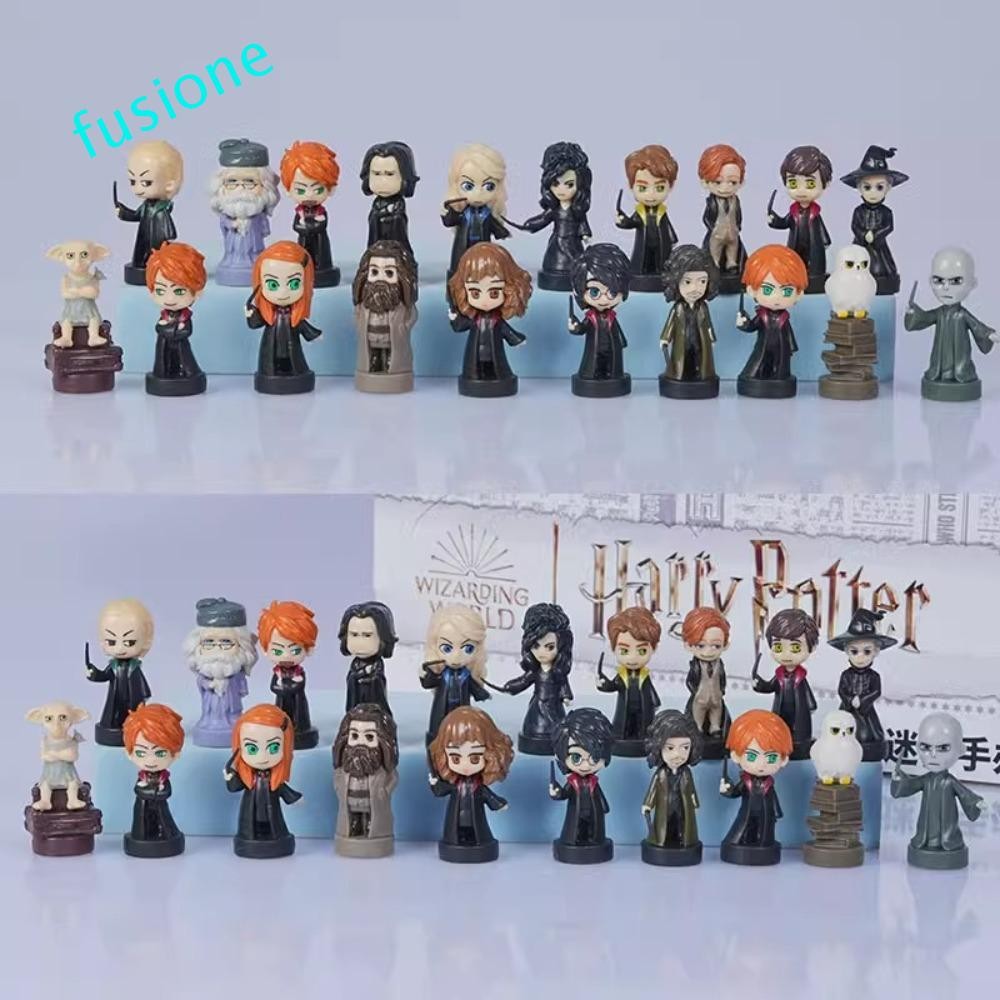FUSIONEDGE Harry Action Figure, Luna Ron Harry PVC ตุ๊กตา, แฟชั่น Snape Draco Hermi Harry รุ่นของเล่