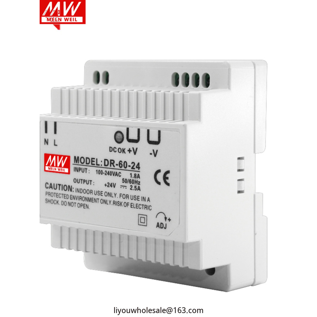 MEAN WELL คู่มือรางประเภทการติดตั้ง Switching Power Supply DR-60W-24V2.5A 15W/30W/45W 5V3A 12V5A