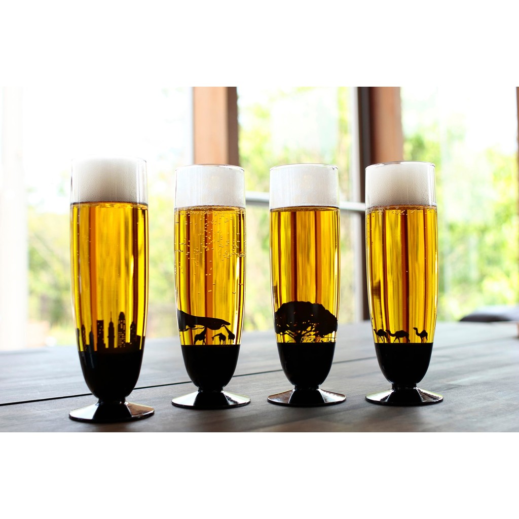 Japan Official | MARUMO TAKAGI 'Sunset Viewing Glass' 'Pilsner' *Paper Box Glass Beer Highball Tea H