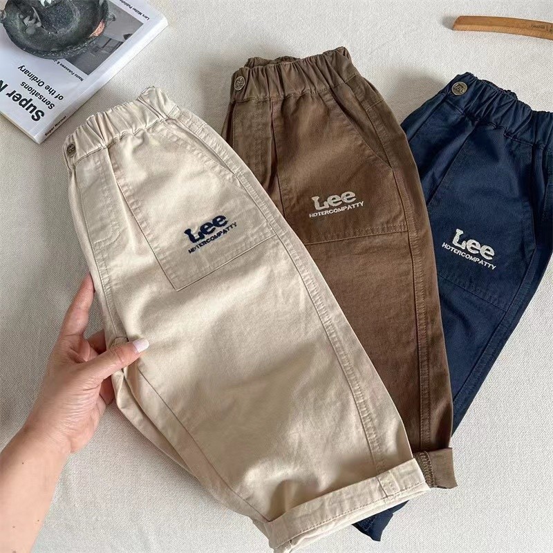 ฤดูใบไม้ผลิและฤดูใบไม้ร่วงใหม่เกาหลีกางเกงลำลองสำหรับเด็ก