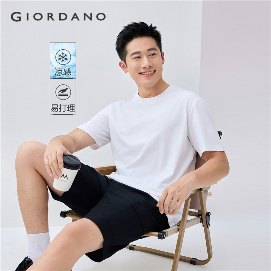 GIORDANO MEN Cool-touch crewneck short sleeve tee 01025403