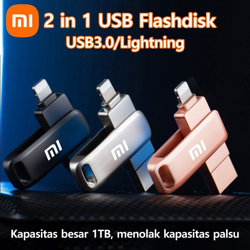 U201 1TB 2-in-1 OTG Flashdisk: เข้ากันได้กับ iOS, iPad, iPhone & PC - ไดรฟ์ปากกา Silver USB 3.0