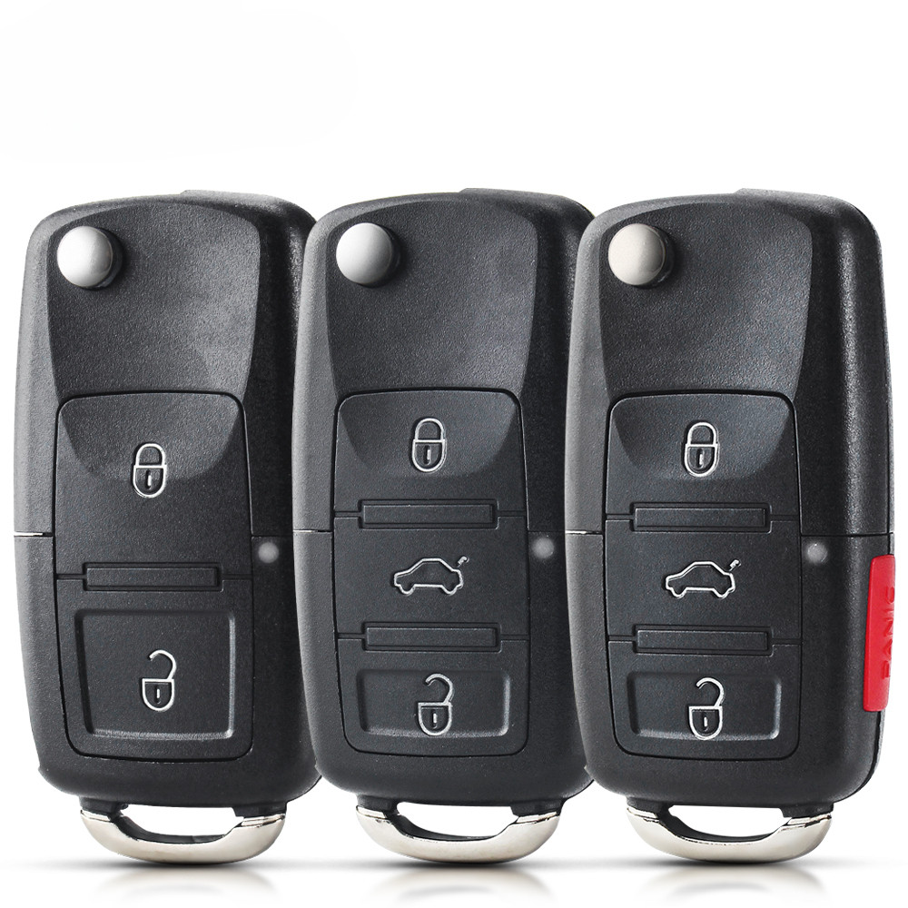 สําหรับVW 2/3/4 ปุ่มHU66 ใบมีดพับรีโมทกุญแจรถFob