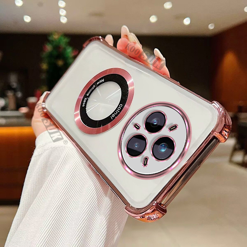 เคสกันกระแทกสําหรับRealme 14 13 11 Pro 12 Pro + 14X 14T 12X 11X 5Gกระจายความร้อนแม่เหล็กดึงดูดเคสโทรศัพท์ฝาครอบใส - รูปที่ 2