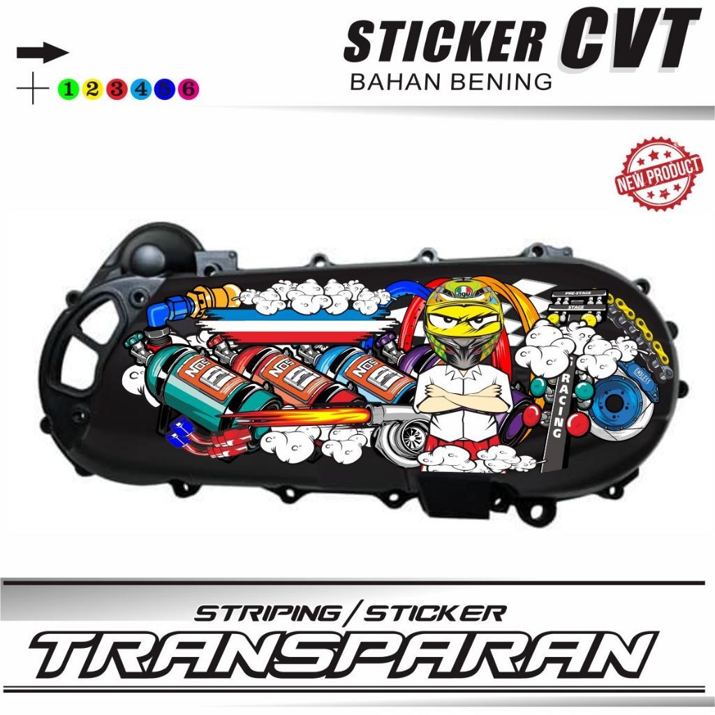 COOL MOTIF CVT BAKE STICKER STRIPING / CVT BAKE STRIPING MOTIF