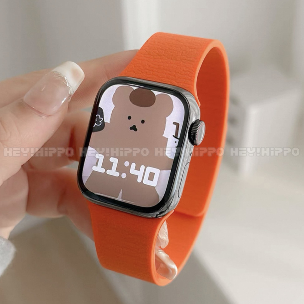 สายสีโคลเวอร์เหมาะสําหรับสมาร์ทวอทช์ซีรีส์ 10/9/8/7/6/5/SE/4 สายแม่เหล็กเนื้อลิ้นจี่เหมาะสําหรับ iwatch 49/46/45/44/42/41/40/38 มม. - รูปที่ 4