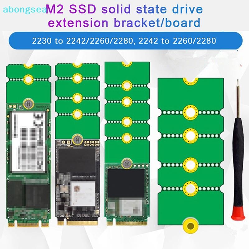 Abongsea NGFF M.2 SSD อะแดปเตอร์การ์ด 2242 ถึง 2280 2230 ถึง 2280 Transfer Card อะแดปเตอร์ขยาย Rack Board Riser การ์ดแปลงการ์ด Nice