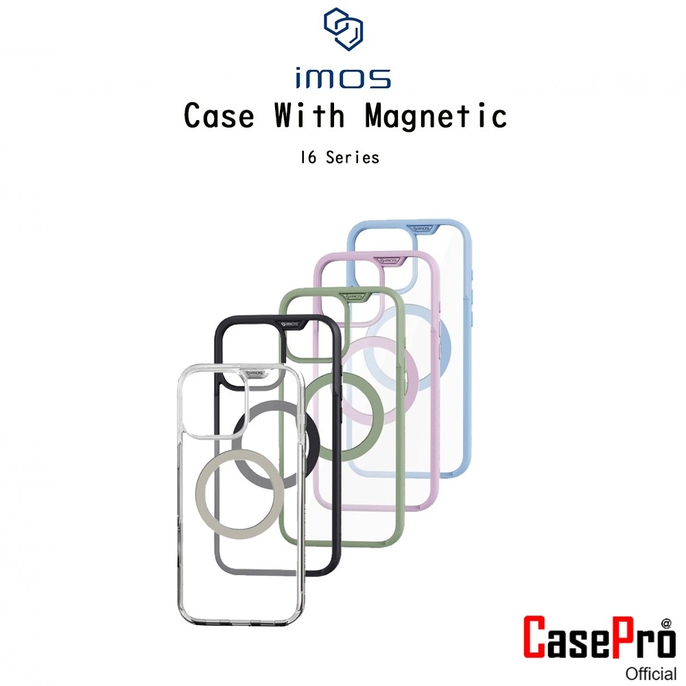 IMOS Case With Magnetic เคสใสกันกระแทกเกรดพรีเมี่ยม เคสสำหรับ iPhone16/16Plus/16Pro/16Promax