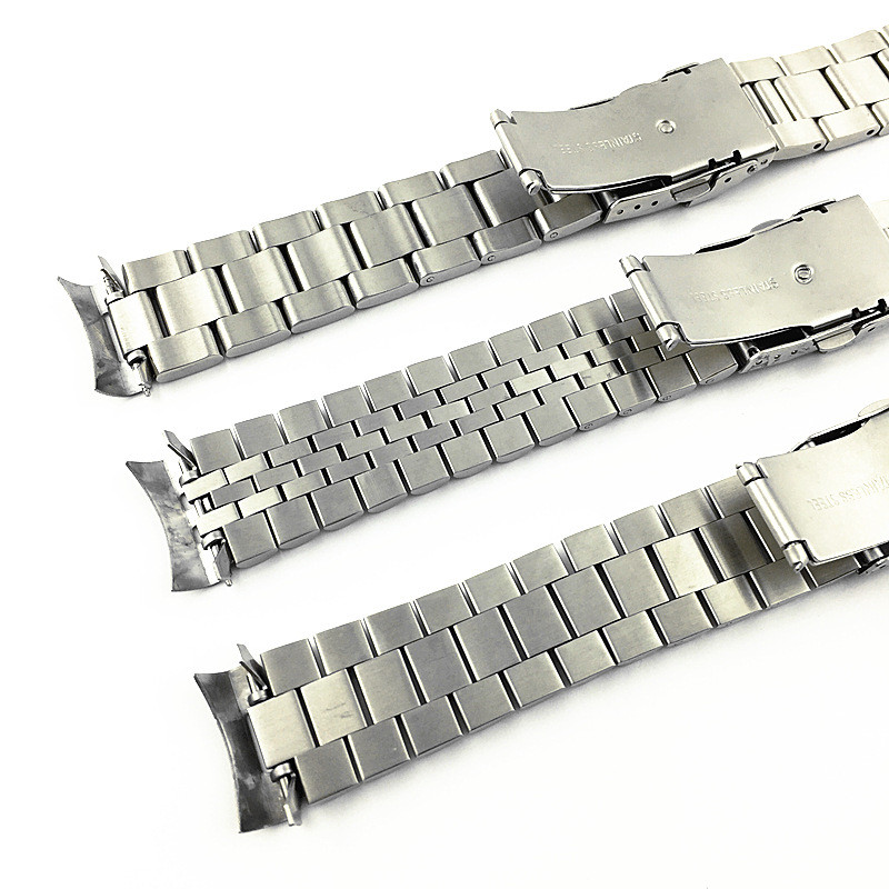 2pcs สแตนเลสตรงโค้ง End Link นาฬิกาสายเชื่อมต่ออะแดปเตอร์สําหรับ Seiko Jubilee Oyster 18 มม.20 มม.22 มม.24 มม.SKX007 SKX009 SKX173 SKX175 19 มม.21 มม.23 มม.
