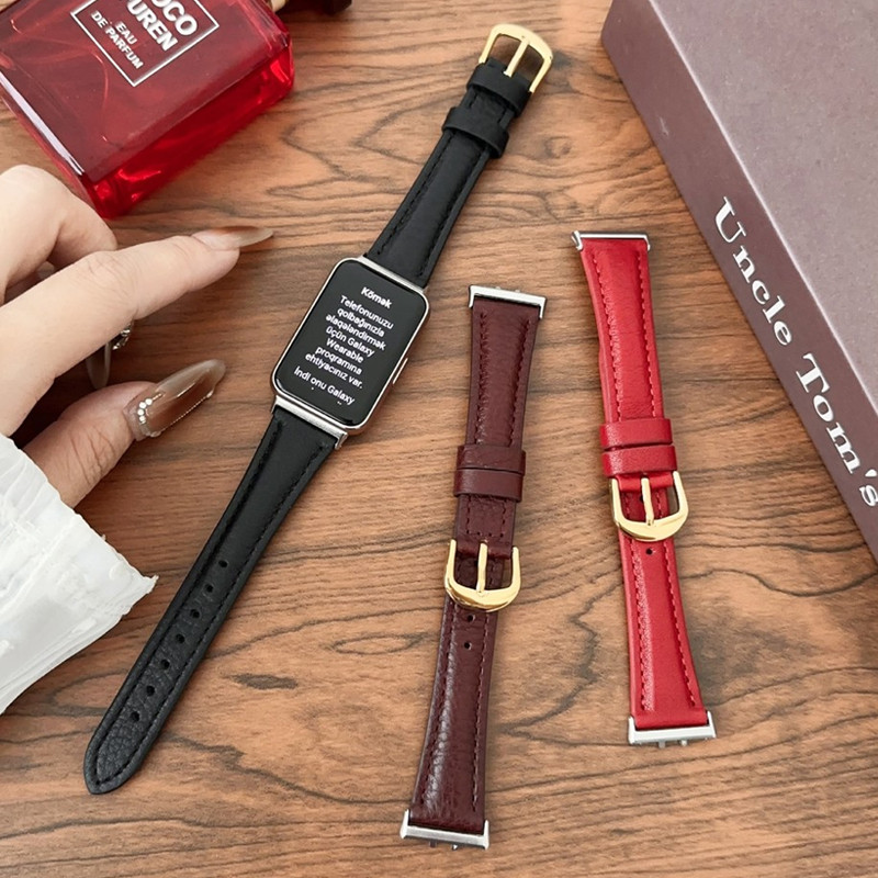 ของแท้หนังสายรัดสําหรับ Samsung Galaxy Fit 3 SmartWatch อุปกรณ์เสริมเปลี่ยนเข็มขัดสายรัดข้อมือสําหรั