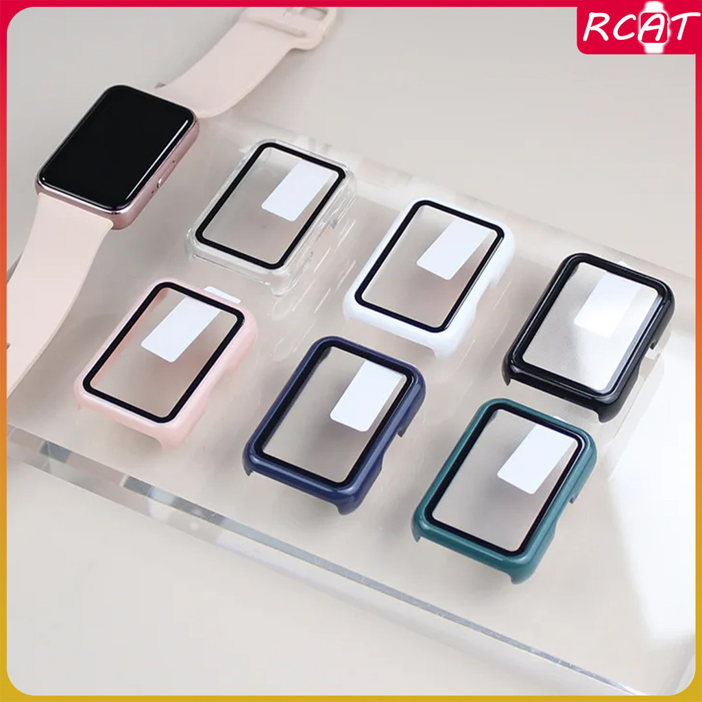 เคสพีซีแบบแข็ง for Samsung Galaxy Fit 3 smartwatch ฟิล์มกระจกนิรภัย ปกป้องหน้าจอ กันชน for Samsung Fit 3 อุปกรณ์เสริม